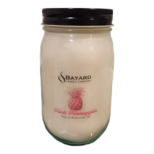 Pink Pineapple Soy Candle by Bayard Candle Company 16oz