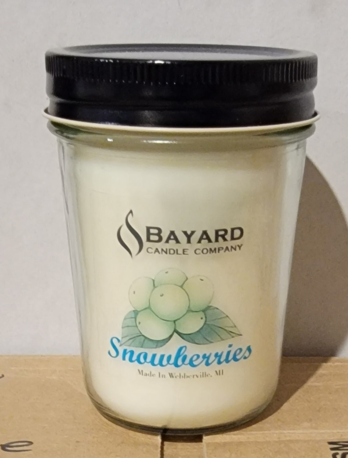 Snowberries Soy Candle in a Kitchen