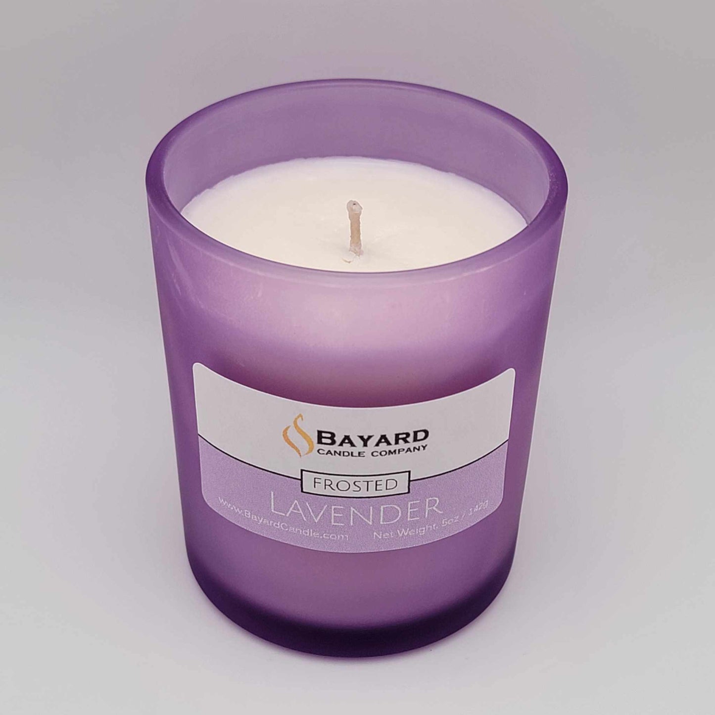 Frosted Lavender Soy Candle Top