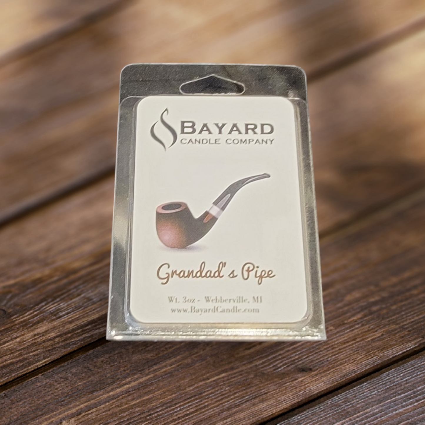 Grandads Pipe Wax Melt made with soy by Bayard Candle Company