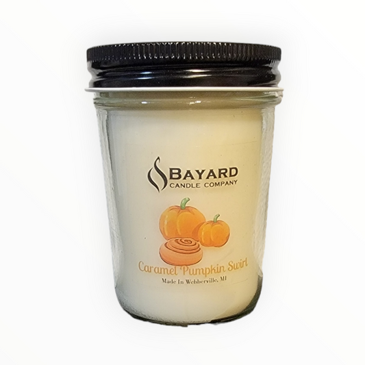 Caramel Pumpkin Swirl Soy Candle white background