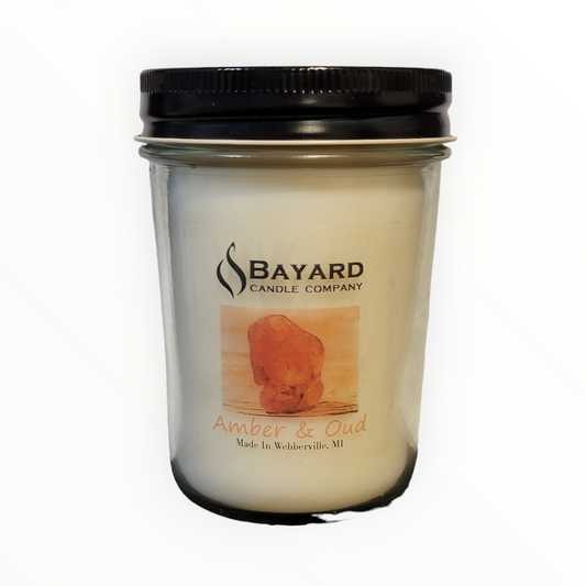 soy wax candle on a white background