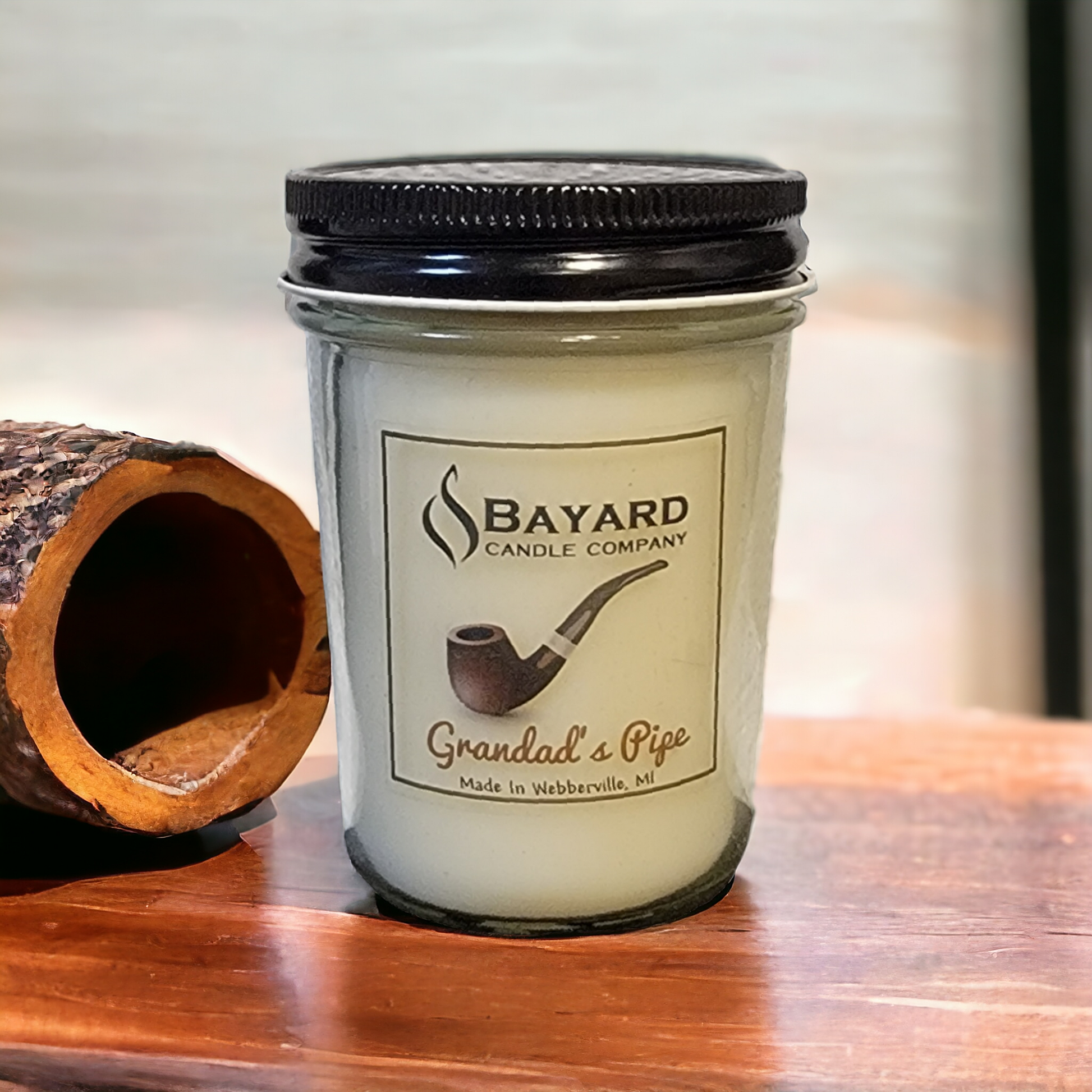 Grandads Pipe Soy Candle - Cherry, Cognac, Tobacco and Vanilla