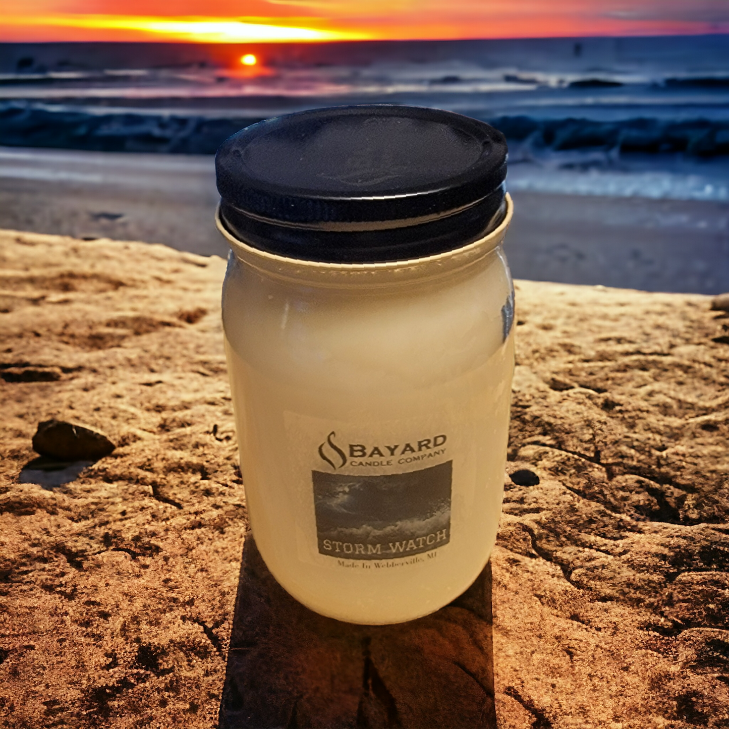 Storm Watch Soy Candle - A Stormy manly scent