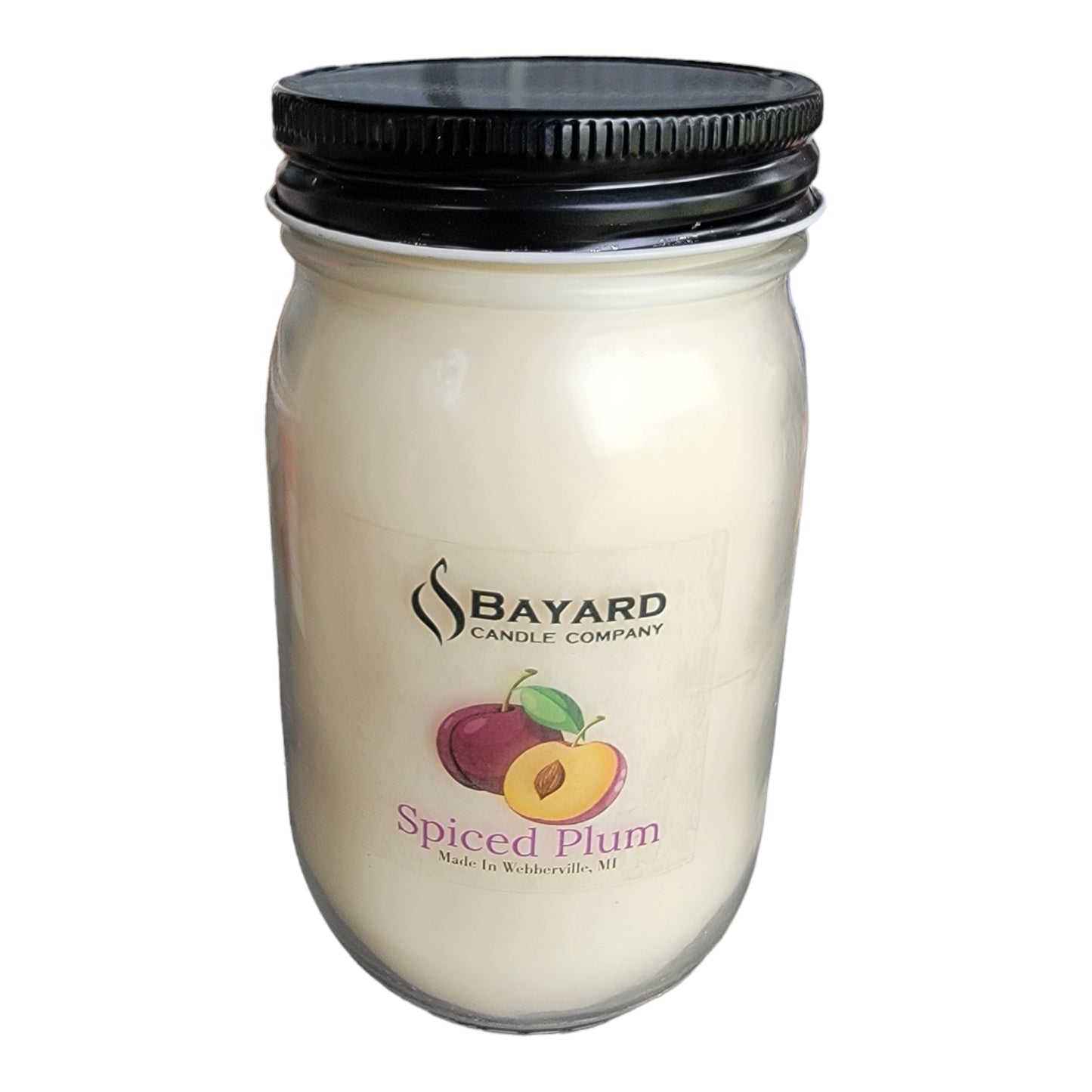 Spiced Plum Soy Candle 16oz white background