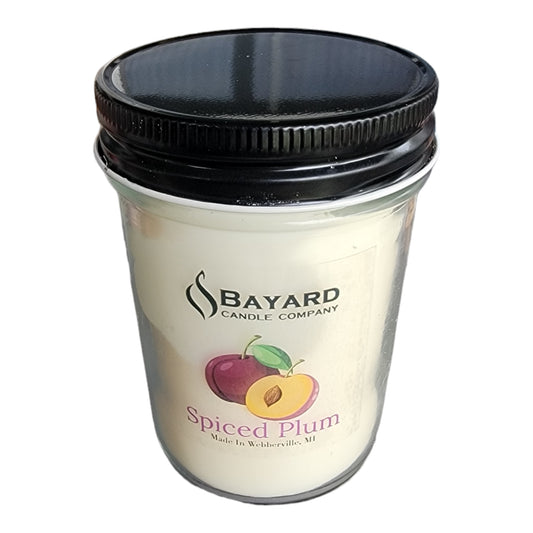 Spiced Plum Soy Candle 8oz white background