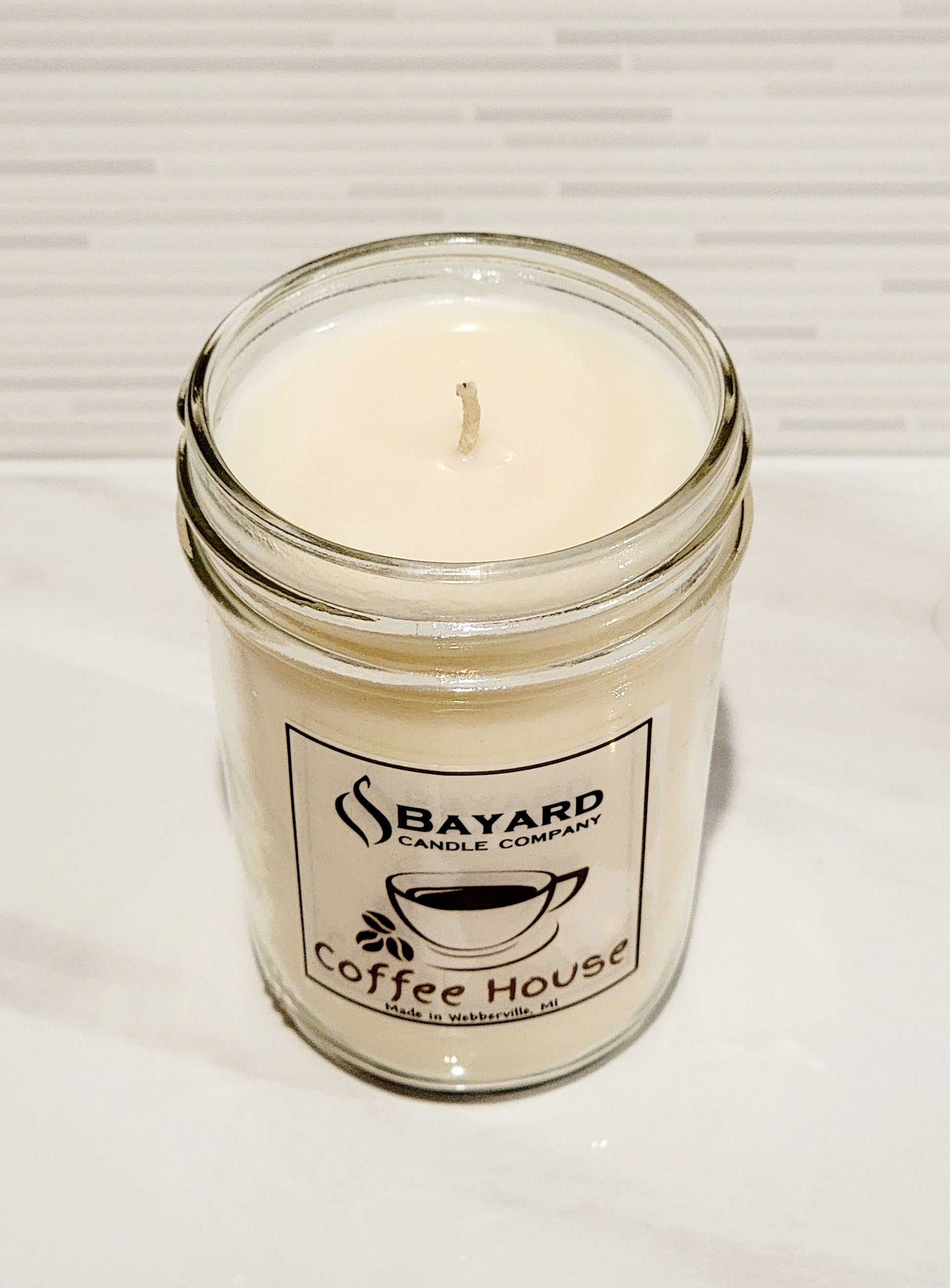 Coffee House Soy Candle 8oz top off