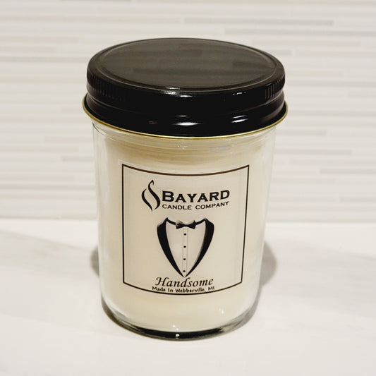 Handsome Soy Candle on a marble counter