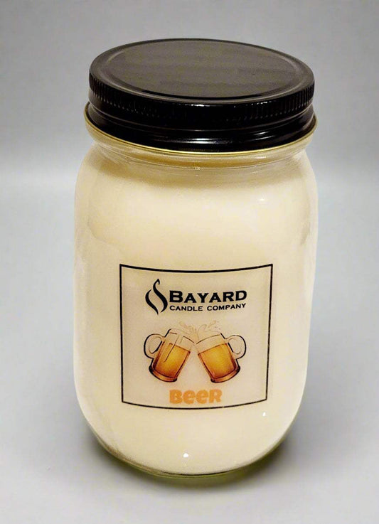 Beer Soy Candle - 16oz top on