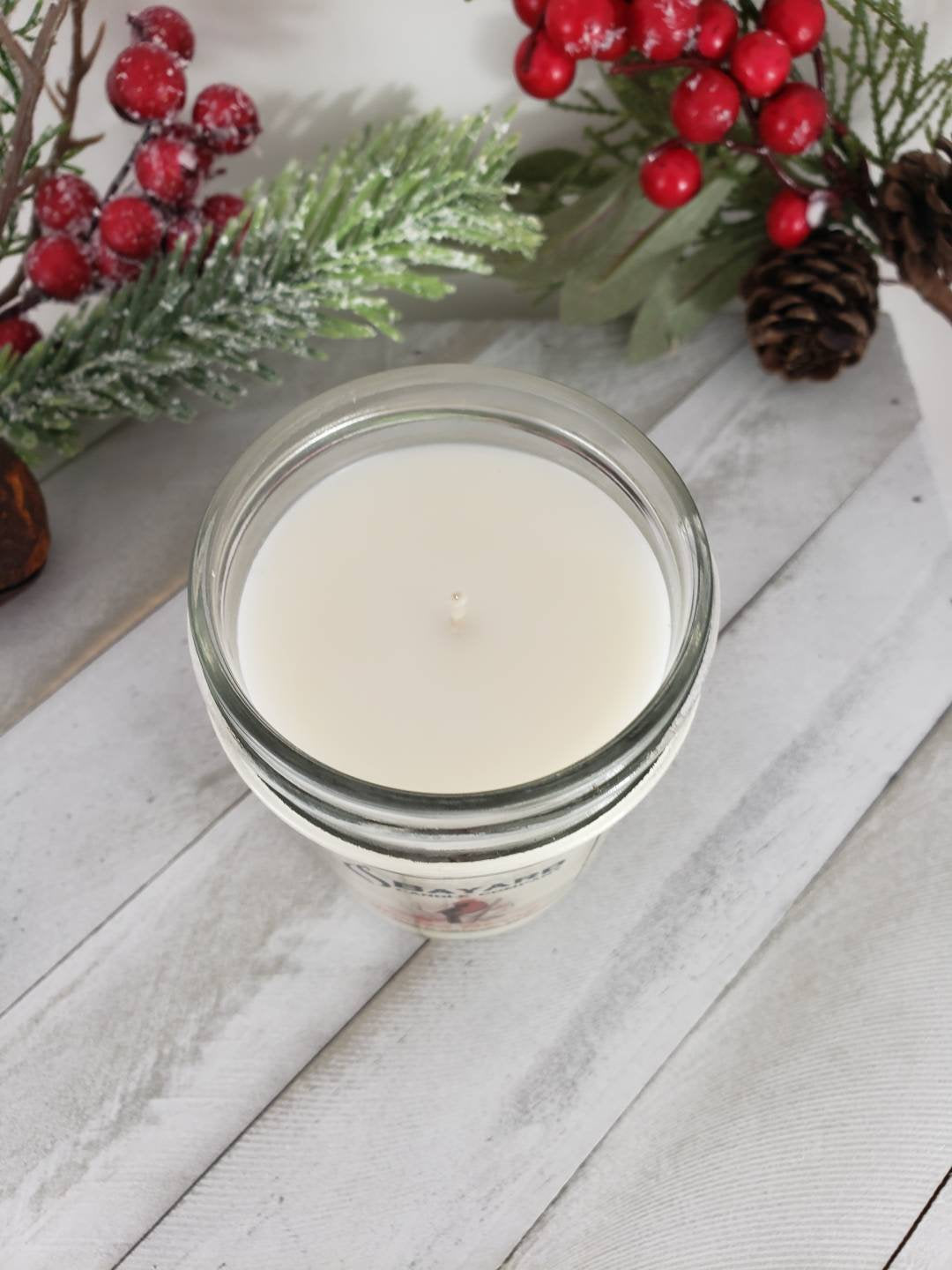 Winter Berry Soy Candle top view